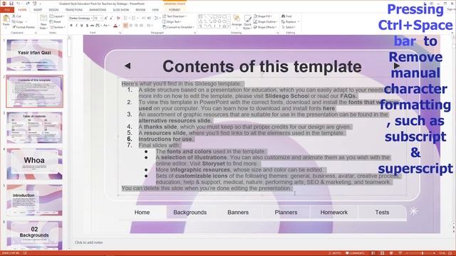 How to Remove Manual Character Formatting in PPT | Keyboard Shortcuts Keys for Microsoft PowerPoint