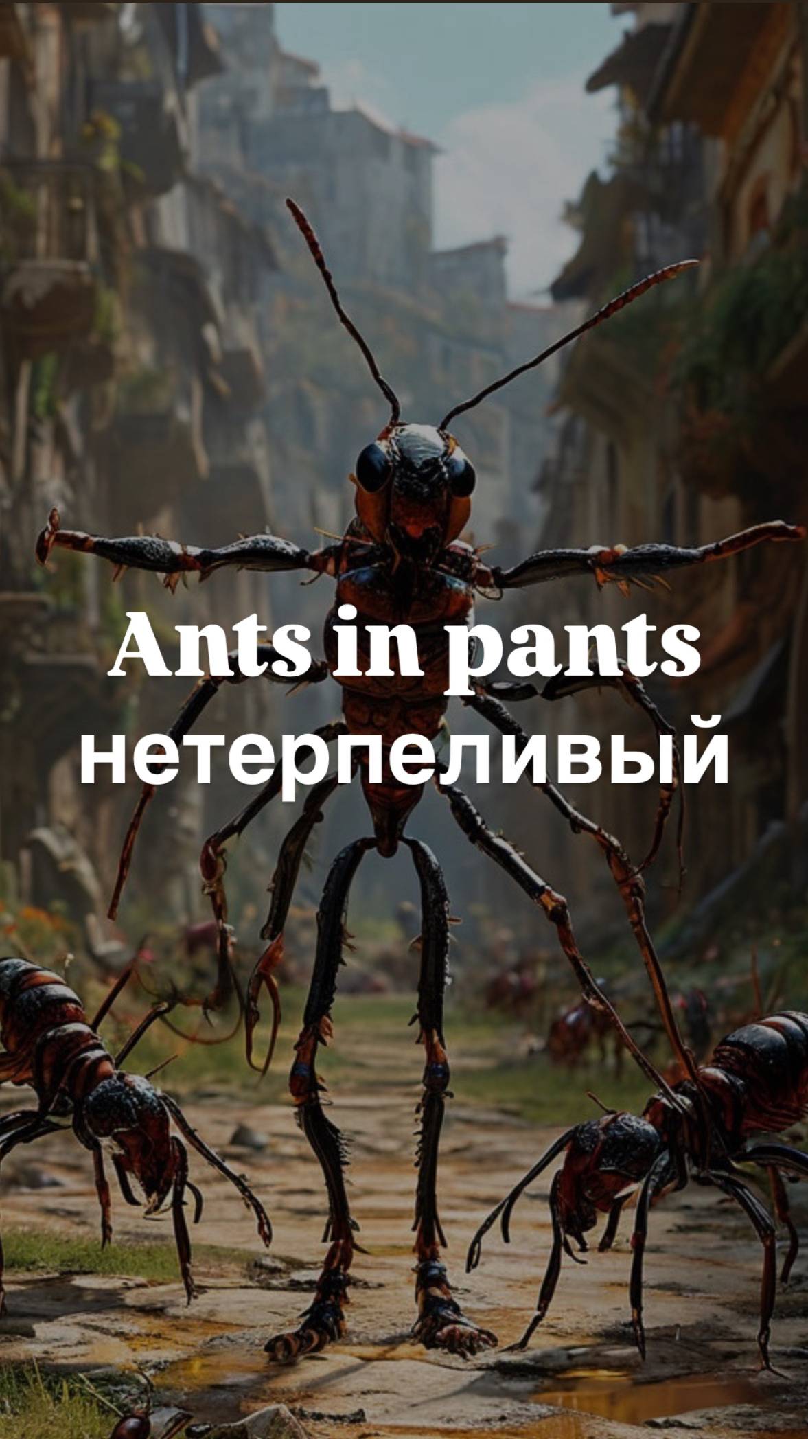 “𝐀𝐧𝐭𝐬 𝐢𝐧 𝐩𝐚𝐧𝐭𝐬“ - нетерпеливый