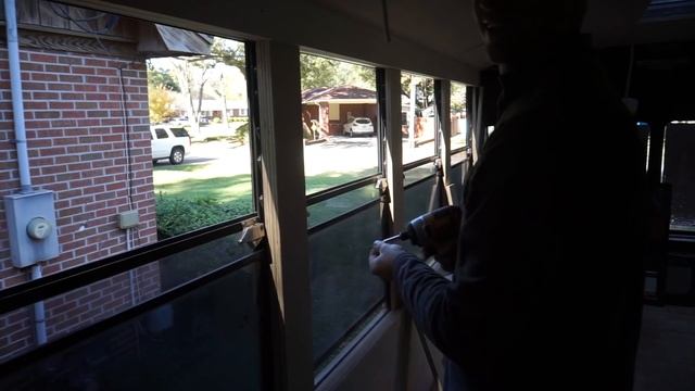 Trimming Windows, Prepping for Kitchen, and Sealing Ceiling Seams: School Bus Conversion Ep 34