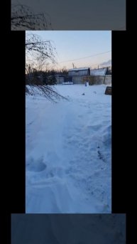 Зимнее холодное утро. Микуня парит