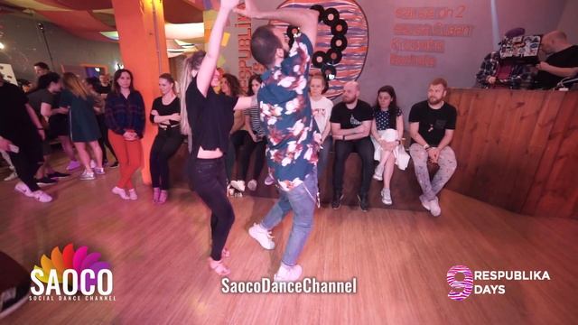 Samuel Funflow and Tatyana Rakhmetulova Salsa Dancing at Respublika Days 9, Sunday 05.05.2019 (SC)