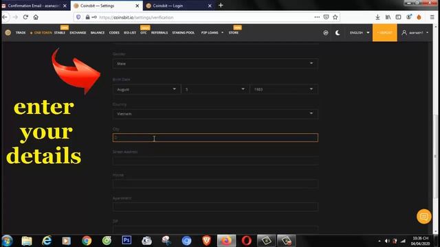 Register And KYC Account Coinsbit - Get $300 Free - 5,20,2020 End