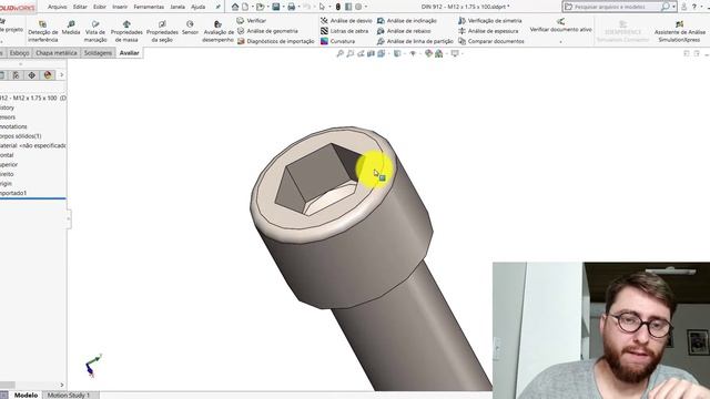 DIN 912 | PARAFUSO ALLEN CABEÇA CILÍNDRICA #solidworks