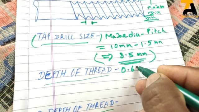 Tap Drill Size कैसे निकाले | Tap Drill Size Formula