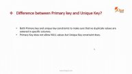 11 PPT Primary Key vs Unique Key
