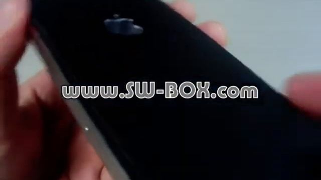 Replacement Leather Back Cover For iPhone 4 - Black