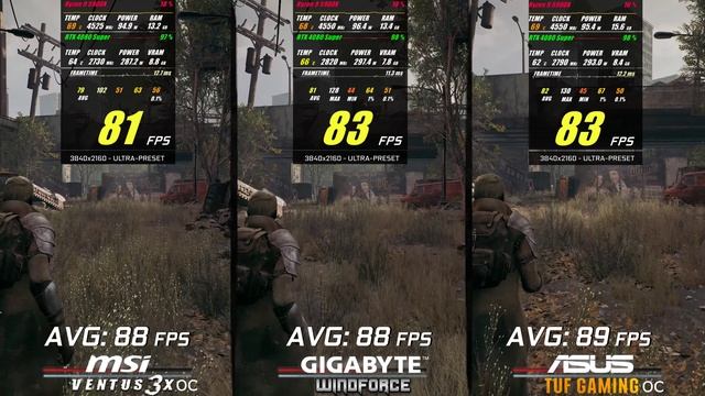 RTX 4080 Super MSI Ventus vs Gigabyte Windforce vs Asus Tuf / 1440p - 2160p / Test / Benchmark