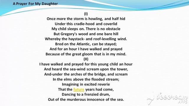 A lecture on W. B. Yeats :selected poems