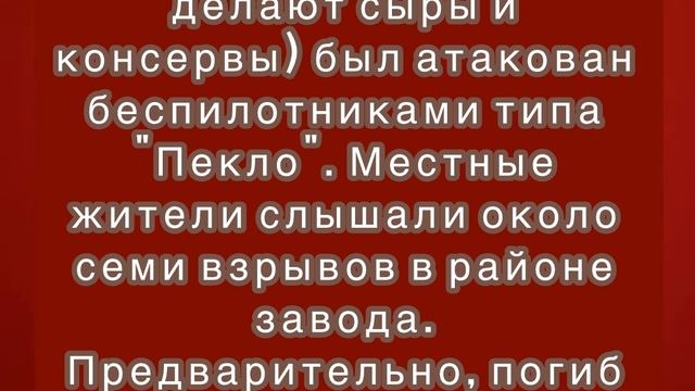 Один человек, предварительно, погиб при атаке дронов ВСУ на завод в городе Стародуб