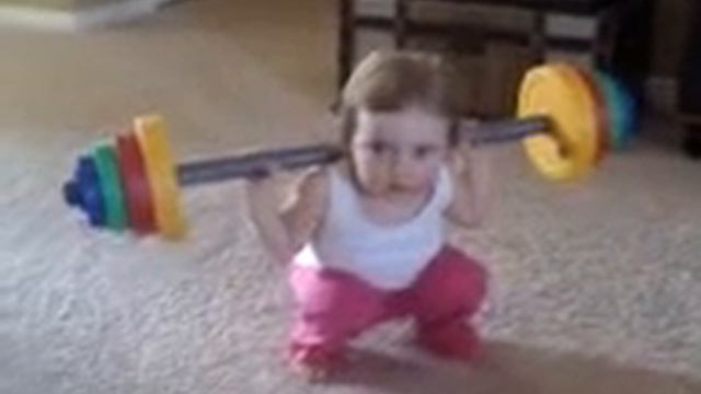 heavy squats baby powerlifting