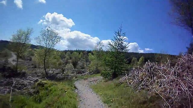 Deb & John ride the Descender Bender at the Mabie Forest Red Route
