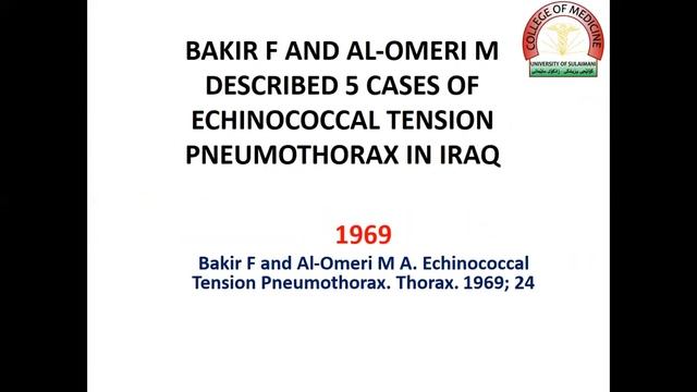 Echinococcal Tension Pneumothorax