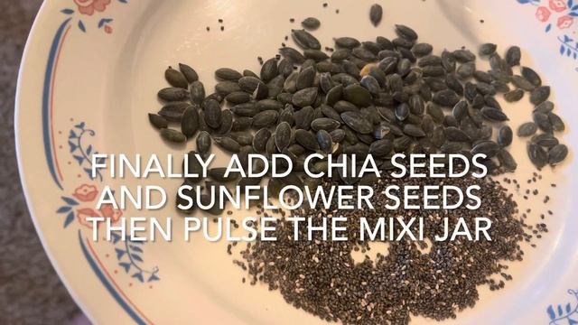 Healthy peanut butter with flax and chia seeds