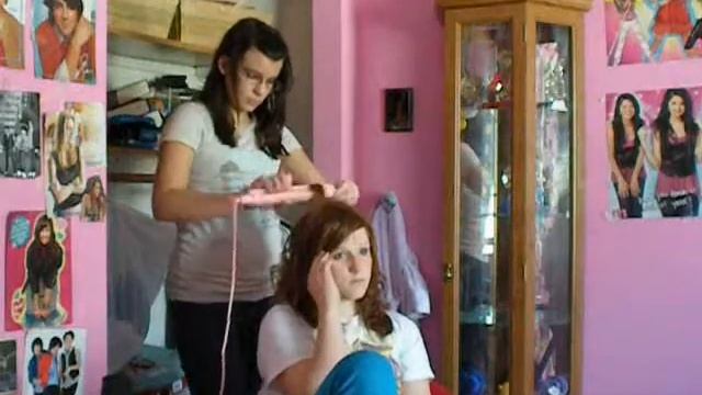 esme curling victoria's hair
