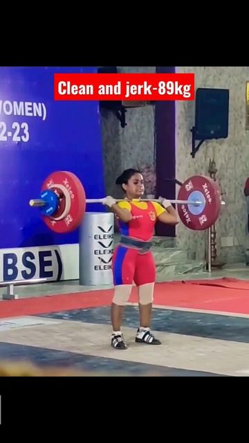 2022-23 NATIONAL CHAMPIONSHIP TAMILNADU 45KG(C&J-89KG) #shorts #weightlifting #clean #2022 #2023
