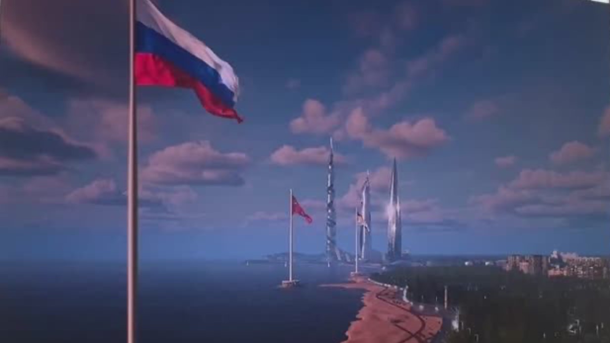 Лахта Центр и комплекс Флагштоков