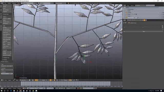 Creating tree 3d asset in blender 2 79