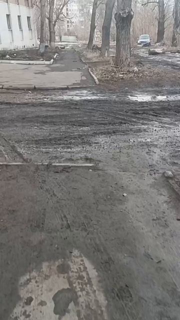 В Донецке на ул. Светлова 1А, возле амбулатории N°4, местные жители самовольно перегородили подъезд