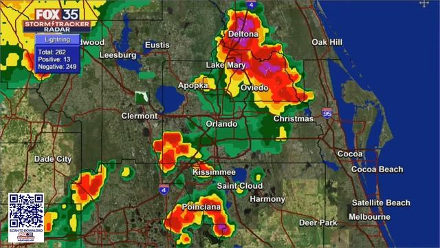 LIVE RADAR: Storms moving over metro Orlando