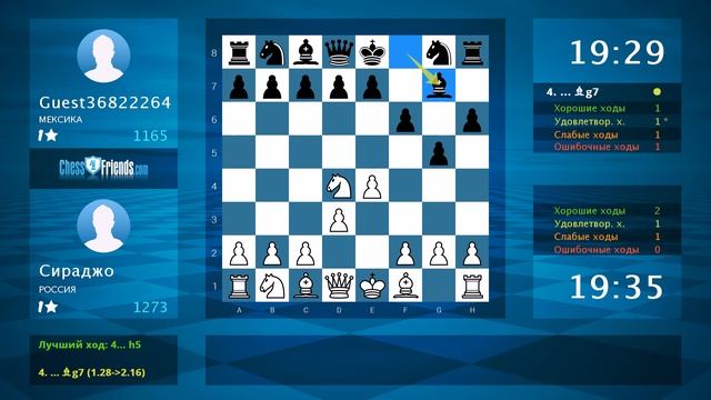 Chess Game Analysis: Сираджo - Guest36822264 : 1-0 (By ChessFriends.com)