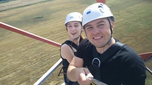 Прыжки с вышки на тарзанке (rope jumping) 55 метров Мозырь (9-я секунда :))