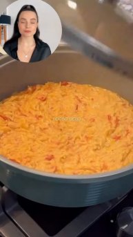 Паста Орзо в сливочном соусе с томатами и сыром Подпишись и жди новых рецептов ❤️