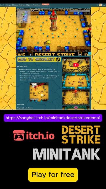 Minitank Demo Released Just Now on #itchio #indiegame