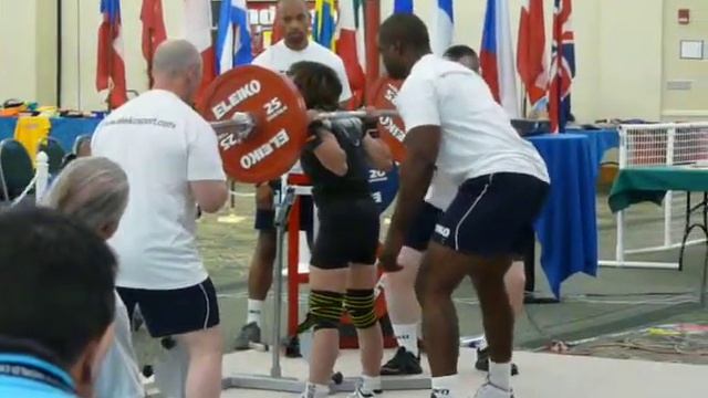 Nathalie FERAUD Powerlifting World Champion 2012 Master1 47kg Killleen Texas 125kg Squat