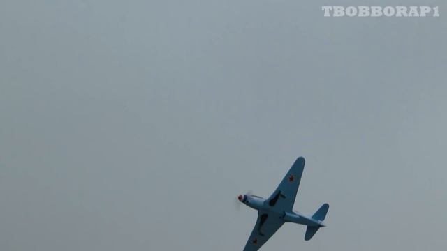 YAKOVLEV HERITAGE FLIGHT - YAK 11 - YAK 3 - YAK 130 (TWIN TURBINES) DISPLAY - LMA RAF COSFORD - 201