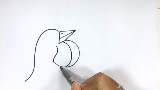 Panduan untuk Menggambar Binatang Dari 1-9 | Cara Menggambar Burung Selangkah Demi Selangkah | Toke