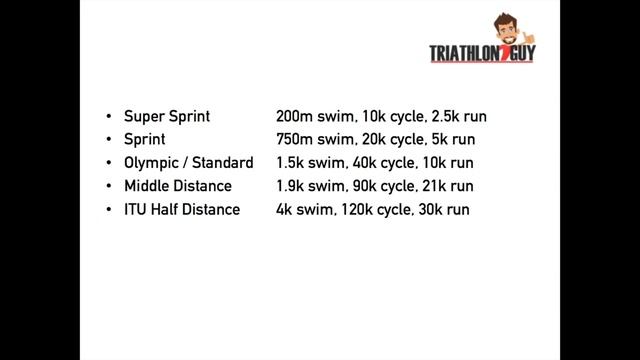 What are the different triathlon distances?