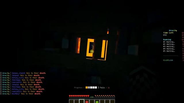 Жесткие падения в режиме Gravity в Minecraft #1