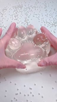 FUFUSQUISHY ASMR 🩷🐱800g Giant Pink Transparent Cat Paw