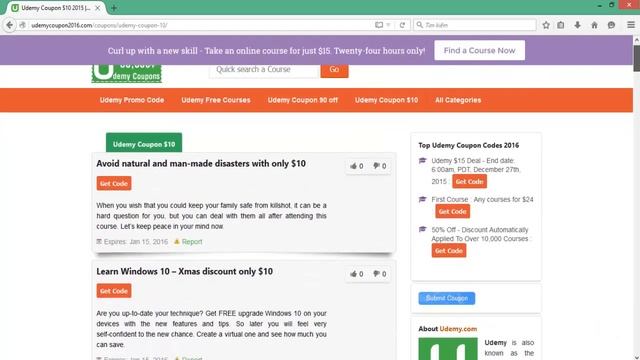 Udemy Coupon 2016 | Get Free Udemy Codes at UdemyCoupon2016.com