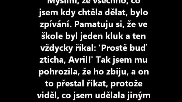 Avril Lavigne- citáty a fakta CZ