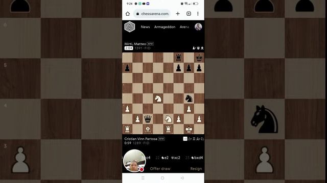 Arena FIDE Master SirParts vs The World: Chess Game No. 10