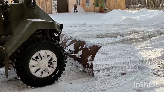 расчистка твёрдого снега квадроциклом 2022