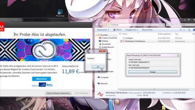 Photoshop CC Trial Resetten