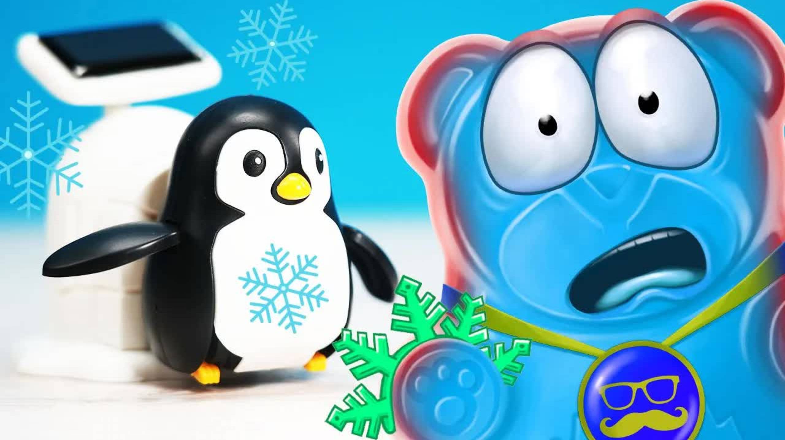 🐧МЫ ПОЙМАЛИ ПИНГВИНА С ЖЕЛЕЙНЫМ МЕДВЕДЕМ ВАЛЕРОЙ |  АНТИСТРЕСС КОНСТРУКТОР ПИНГВИН