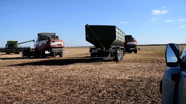 АО "ПЗ "Мелиоратор" Уборка сои 2018 комбайнами John Deere и Ростсельмаш Акрос
