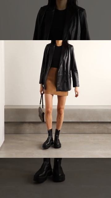 THEORY Leather mini skirt