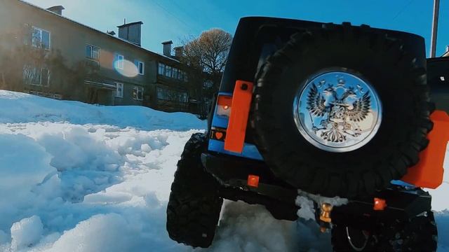 RC Winter Off Road Jeep Wrangler JK Rubicon Full Custom Hobbywing Fusion SE.