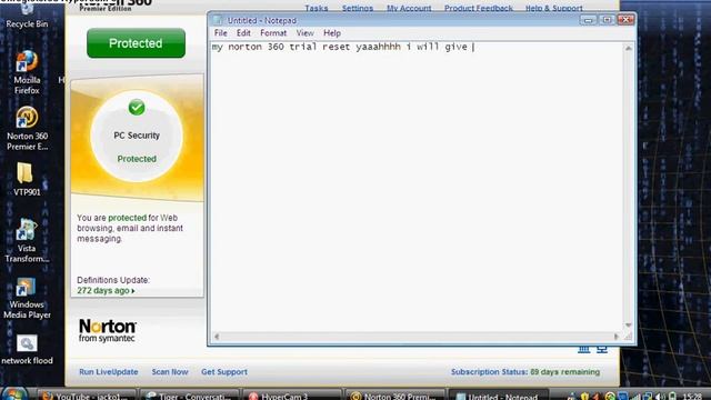 norton 360 trial reset