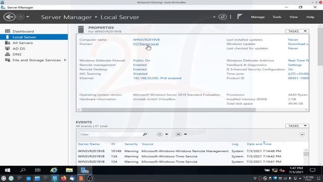 Install and Configure AD and DNS on Windows Server 2019 |أكتيف دايركتوري على ويندوز سيرفر2019