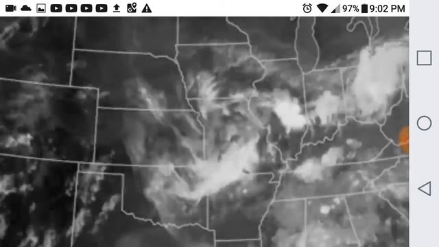 A clockwise rotation storm system. June 27, 2020