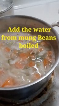 Mung Beans With Broccoli And Chinese Cabbage Soup # shorts