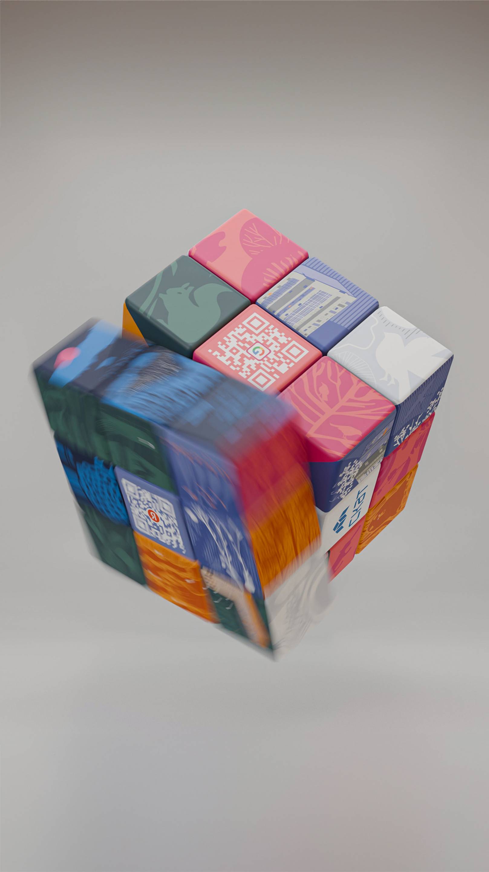 Procedural animation #animation #blender #blender3d #motiongraphics #geometrynodes #rubikscube