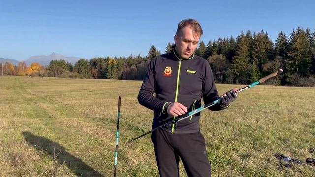 Nordic Walking palice Gabel Stretch lite - prírodný korok a dvojitý vnútorný expander