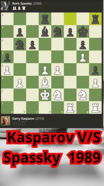 Kasparov V/S Spassky 1989 1-0