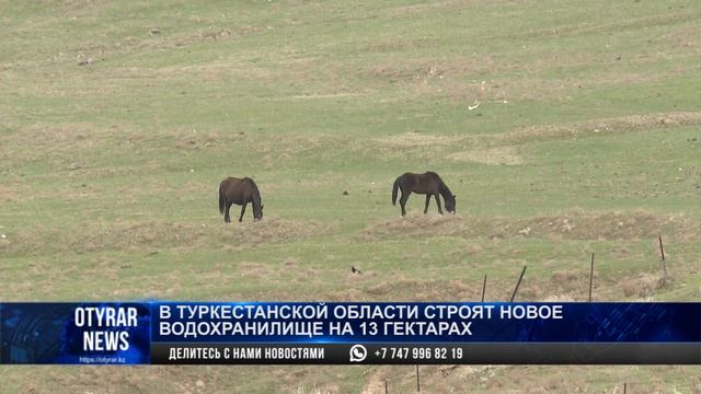 В Туркестанской области строят новое водохранилище на 13 гектарах